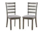 ZUN Gray Color Dining Chairs Padded Seat Set of 2pc Side Chair Ladder Back Kitchen Dining Room B011P246316