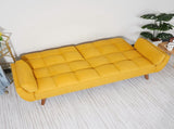 75" Flared Arm Convertible Sleeper Sofa-Yellow 38289341