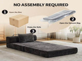 Compression Sofa,Convertible Floor Sofa Bed with Fixed-Shape Frame,Single Seater Boneless Modular 55534022