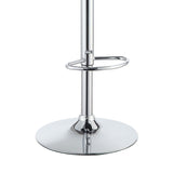 ZUN Black and Chrome Adjustable Bar Stool B062P153499