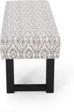 Ashford Boho Fabric Bench Great Deal Furniture Boho Fabric Bench, Black Print N778P187098B