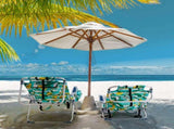 63*70*99cm Heightened Oxford Cloth Silver White Aluminum Tube Bearing 100kg Beach Chair Lemon 14359965