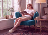Decorative armchair with a spring seat cushion and slipcover, Chenille living room tub chair, W5188P462024