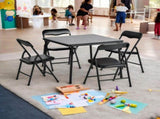 Kids 5-Piece Folding Activity Table and Chair Set, Classic Black 27881667