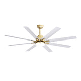 66 Inch Modern Ceiling Fan With Dimmable Led Light 8 ABS Blades Remote Control Reversible DC Motor W882P147244