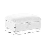 Corduroy Fabric Ottomans Footrest to Combine with 2 Seater Sofa, 3 Seater Sofa and 4 Seater Sofa, W714P183858