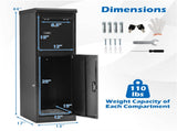 Dual Compartment Package Delivery Box with Code Lock & Key Lock, Galvanized Steel Parcel Mailbox for 95418728