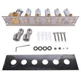 5-Function Silver Brass Shower Diverter Thermostatic Valve Shower Diverter Valve Constant 54087782