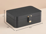 2-Layer Portable Travel Jewelry Case, Gray Luxe Organizer 34198548