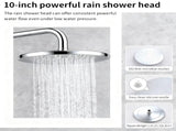 Shower System Shower Faucet Combo Set Wall Mounted with 10" Rainfall Shower Head and handheld shower T3177P412845