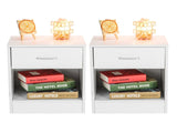 2pcs Night Stands with Drawer White 45067661