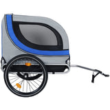 Large Folding Bike Trailer Dogs 120LB Capacity All-Terrain Pet Carrier, Durable Steel Frame W1364P268356
