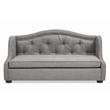 Robin 35" Tufted Wingback Pet Sofa Bed, Medium, Uptown Gray Stain Resistant High Performance B2719P238248