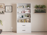 4 layers with 2 USB 2 plugs and sockets 2 drawers Triamine board 60*23.5*180cm display cabinet white 48028373