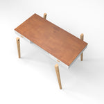 ZUN Double drawn solid wood computer desk W2181P152185