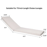 ZUN Outdoor Lounge Chair Cushion Replacement Patio Funiture Seat Cushion Chaise Lounge Cushion-Beige W419P147924