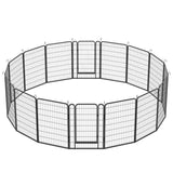 16 Panels Heavy Duty Metal Playpen with door,39.37"H Dog Fence Pet Exercise Pen for Outdoor 36371520