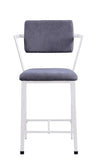 Grey and White Padded Counter Height Chair B062P209230