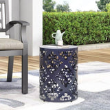 Outdoor Metal end Table -Large 73605.00NBLU