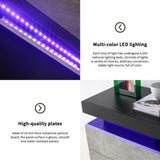 Nightstand LED Bedside Table Cabinet Lights Modern End Side with 2 Drawers for Bedroom W2178138727