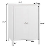 Double Doors Bathroom Cabinet White 91618013
