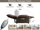 019-160&degRecliner Chair for Elderly Seniors-Manual Push Back Reclining Chair with 8-Point Massage W2636P286682