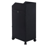 Hair Salon Storage Cart with Wheels & 3 Hair Dryer Holders & 4 Drawers & Lock & 2 Keys, Hairdressing 03688637