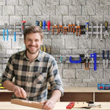 Silver Magnetic Tool Organizer Strips - Carbon Steel Construction, Ideal for Clutter-Free 85942664