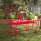 ZUN Butterfly Cast Metal Garden Bench, Outdoor Bench Patio Seat, Park Bench Outdoor Seating for Garden, W2167P215369