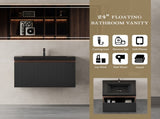 24'' Floating Bathroom Vanity with Sink, Wall-Mounted Striped Bathroom Storage Cabinet with W1573P265194