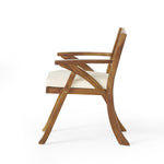 ZUN Outdoor Hermosa KD Wood Dining Chair 54555.00TEA