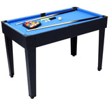 5-in-1 Multi-Game Table - Billiards, Push Hockey, Foosball, Ping Pong, and Basketball black/blue W465P164154