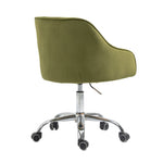 ZUN COOLMORE Velvet Home Office Desk Chair, Modern Cute Computer Chair, Wheels Height Adjustable W39532329