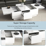 ON-TREND Coffee with 2 large Hidden Storage Compartment, Extendable Cocktail WF303591AAK