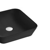 DAX Ceramic Square Bathroom Vessel Basin Black Matt B2702P227023