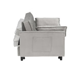 Modern Velvet Loveseat Futon Sofa Couch Pullout Bed, Small Love Seat Lounge Sofa w/Reclining W1658P145846