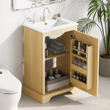 ZUN 20" Bathroom Vanity with Sink, Bathroom Cabinet with Soft Closing Door, Storage Rack and Adjustable N725P208369D