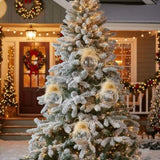 4PCS Set 4.7" Christmas Glass Ball Ornaments Wall Hanging Decorations for Holiday Tree Party FBA 09891991