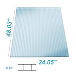 ZUN 14 Pieces Set 2' Polycarbonate Panel,Twin-Wall Polycarbonate Sheets Waterproof UV W2505P151779