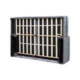 Goliath 86" Oversized Double Chaise Lounge Sofa Bed Carbon Gray Corduroy B2719P318951