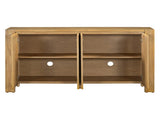 TREXM Buffet Cabinet with Storage, 4-Door Retro Wood Sideboard with Distressed Finish and Adjustable N715P310053D