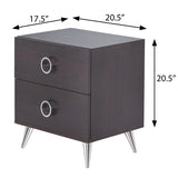 Espresso 2-Drawer Rectangular Accent Table B062P181401