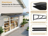 Awning for Door Entrance with Drainage Sink, 40x120 Inch Window Canopy Exterior, UV Rain Snow 30798226