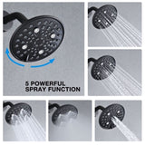 Single Handle 5-functions Shower Head Set with Tub Spout W121943303
