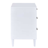 White and Weathered Oak 3-drawer Accent Table B062P181406