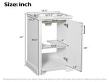 16-inch Bathroom Vanity with Ceramic Sink, Freestanding Single Vanity Set with Soft Closing Door, N710P330979K