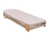 Outdoor Acacia Wood Patio Adjustable Lounge Chair - Uncushioned for Backyard Pool Garden - Beige N770P298695B