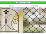 Decorative Garden Fence 10 Pack, 24in, Rustproof Metal Fencing, Arched 47654300