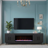 Radiance 94 inch Fireplace TV Stand, for TVs up to 100 inches, Black Finish B108P345212