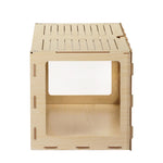 ZUN Wooden Hamster Cage Small Animals House, Acrylic Hutch for Dwarf Hamster, Guinea Pig, Chinchilla, W2181P151889